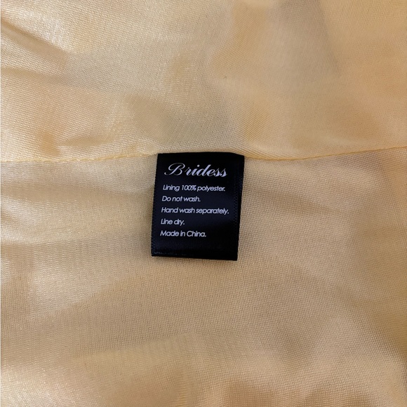 Long Formal Yellow Dress (new with tags) Spaghetti Straps, Split-Front, Backless - Picture 14 of 14